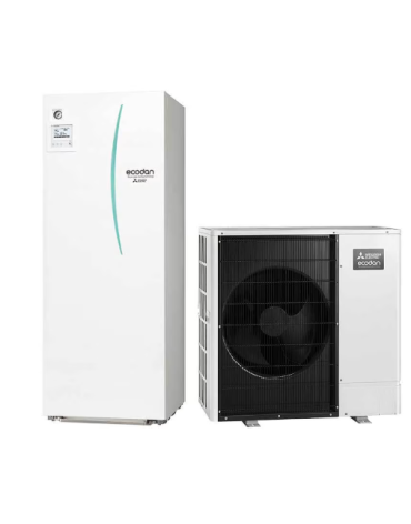 Pompa de Caldura Aer Apa Mitsubishi Electric Zubadan ECODAN PUZ-SHWM100VAA / ERST20F-VM2E 10 kW 220V Boiler ACM, garantie 60 luni